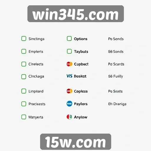Métodos de pagamento aceitos em win345.com